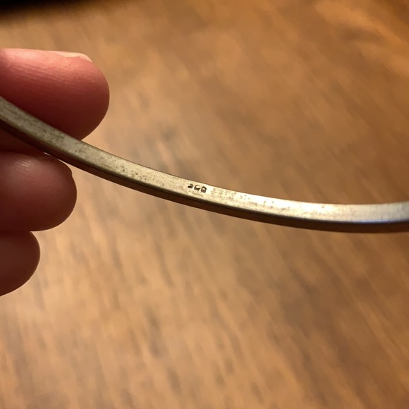 Silver and Turquoise Bangle - Picture 6 of 6